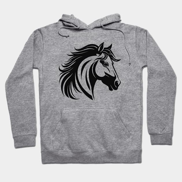 Horse head t-shirt Hoodie by ArtvectorDSGN